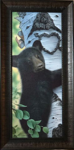 Jerry Gadamus Mama's Boy Bear Cub Art Print-Framed