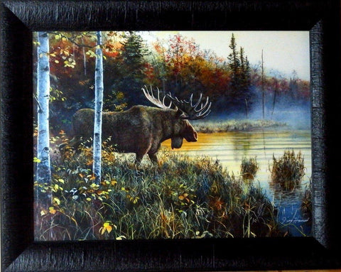 Jim Hansel Master of His Domain Moose Art Print-Framed