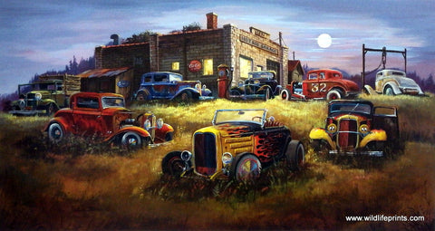 Dale Klee Old Street Rods Picture MOONLIGHT DEUCES