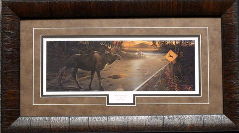 Ervin Molnar Moose Crossing-Framed