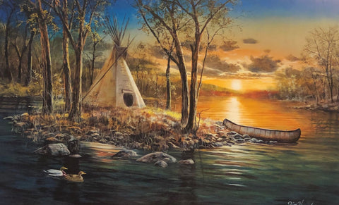 Jim Hansel Native Lands Canoe Lake Art Print 12 x 7.75
