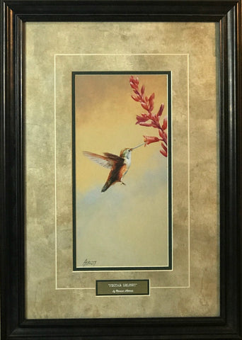 Edward Aldrich Nectar Delight Hummingbird Framed Print 14.5 x 20.5