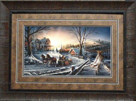 Terry Redlin Pleasures of Winter Framed