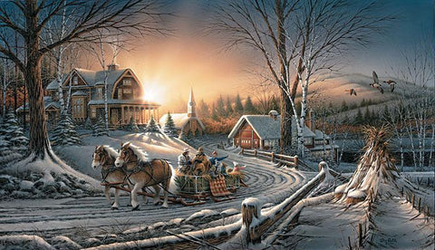 Terry Redlin Pleasures of Winter Holiday Art Print