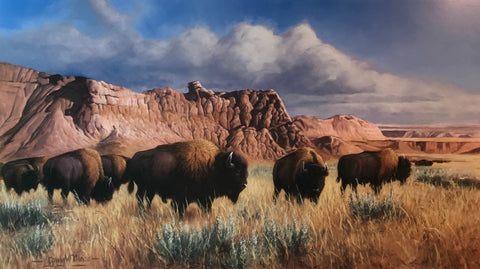 Gary Moss Prairie Thunder Buffalo Bison S/N Art Print