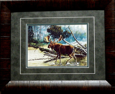 Lewis Raymer Moose Art Print-Framed