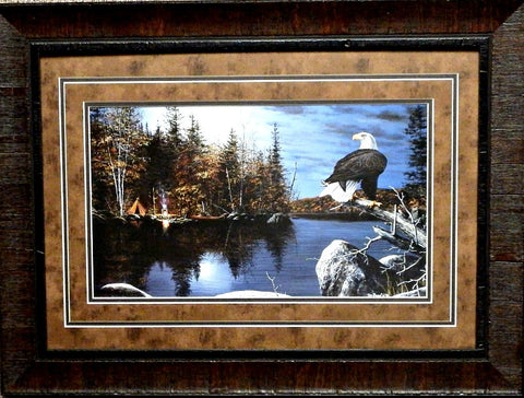 Jim Hansel Reflections Eagle Art Print-Framed