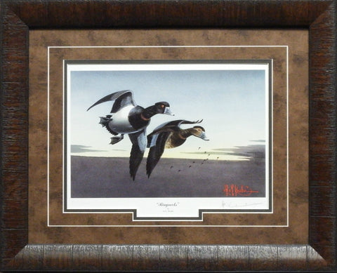 Les Kouba Ringnecks Duck Art Print-Framed
