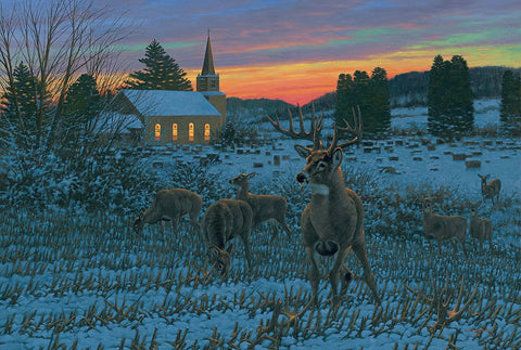 Michael Sieve Stone Church Buck Art Print