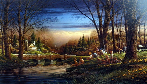 Terry Redlin Children's Print SPRING FISHING