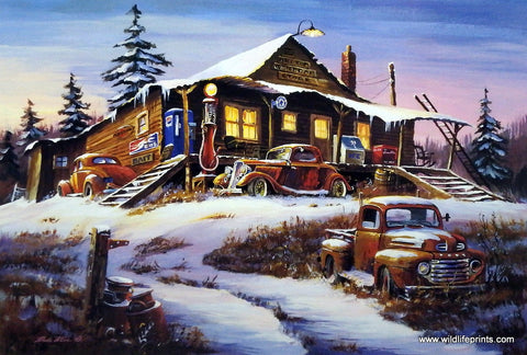 Dale Klee Old Cars Vintage Advertising Picture THE COUNTRY STORE