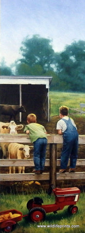 Charles Freitag Children on Farm Picture THE FEEDLOT