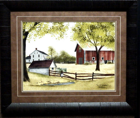 Billy Jacobs The Springhouse Farm Barn Country Art Print-Framed 23 x 19