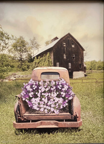 Lori Deiter Petunia Truck Flower Art Print-12 x 16