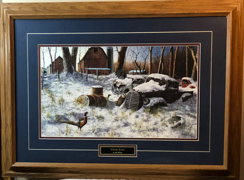 Jim Hansel Winter Haven Pheasant Farm Encore Art Print-Framed