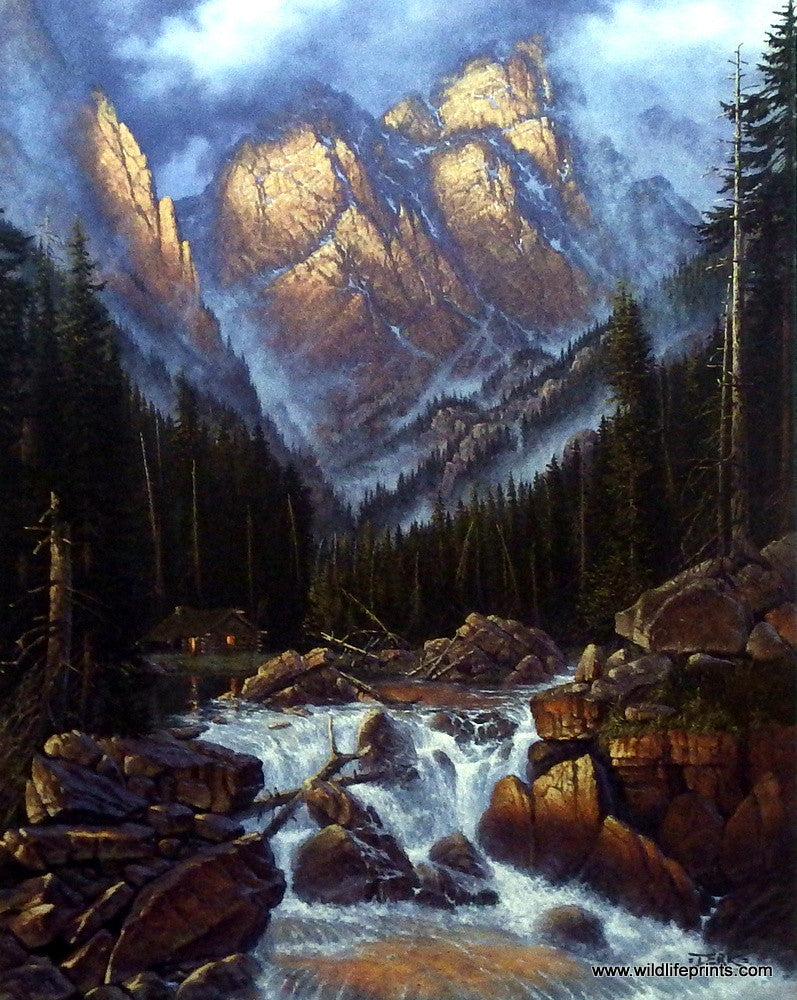 Derk Hansen Mountain Cabin Art Print