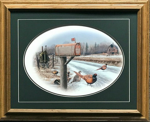 Greg Bordignon Winter Solstice Pheasant Farm Art Print Framed
