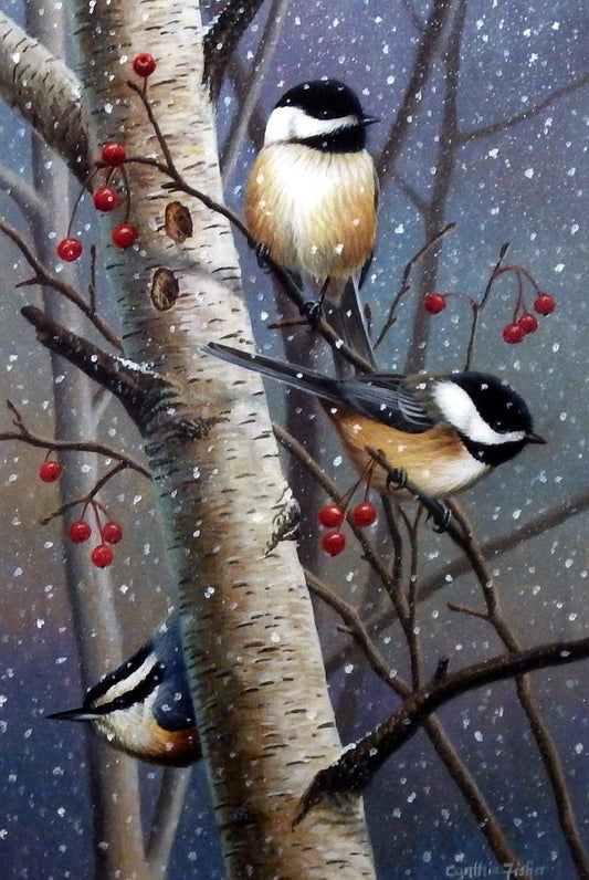 Cynthie Fisher Chickadee Picture WOODLAND SPRITES