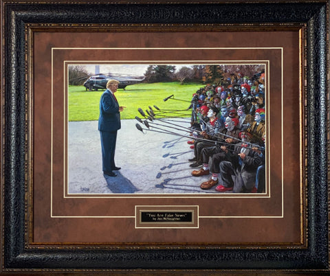 Jon McNaughton You are Fake News-Donald Trump Art Print-Framed