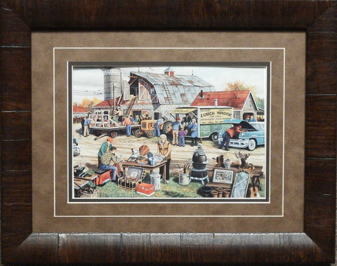 Ken Zylla Country Auction Print-Framed 19 x 15