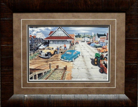 Ken Zylla Tracking Memories Train Print-Framed 19 x 15
