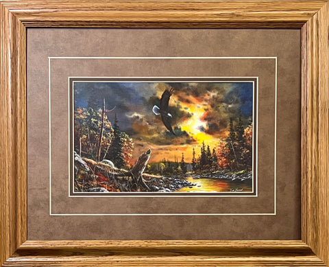 Jim Hansel Watchful Eyes Eagle Art Print-Framed 21 x 17