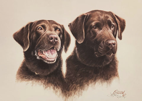 James Killian Chocolate Lab Truffles and Mousse S/N Art Print