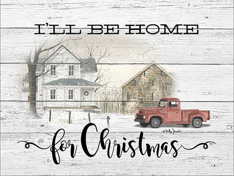 Billy Jacobs I'll be Home for Christmas Farm Holiday Art Print 16 x 12