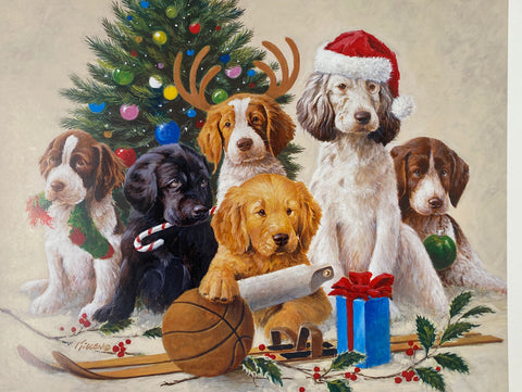 Jim Killen Holidaze  Dog Christmas Art Print (10.75x8.5)