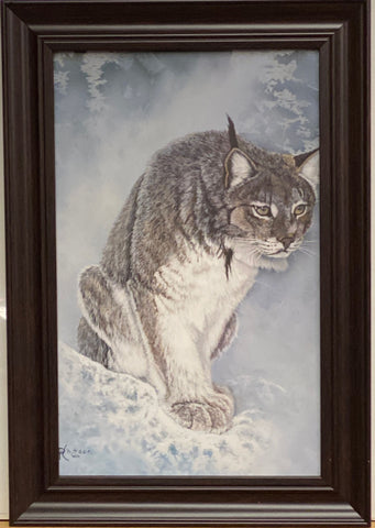 Ray Whitson Lynx Art Print-Framed 14.5 x 10