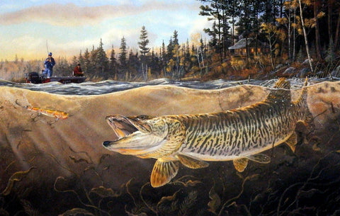 Terry Doughty Muskie Bay - 12" x 7.75" Open Edition
