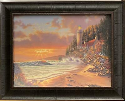 Derk Hansen Golden Hour Seaside Lighthouse   Art Print-Framed 20 x 16