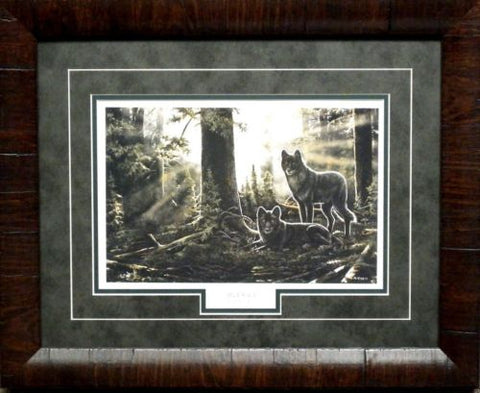 Andrew Kiss Black Watch Wolves Print-Framed (21x17)