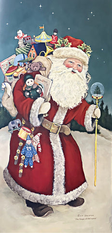 Cat Bachman The Magic of Old Santa Christmas Art Print-10 x 20