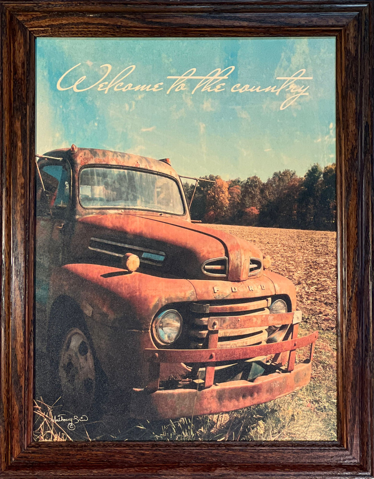 Anthony Smith Framed Country Art Print Welcome to the Country (14.5x18.5)