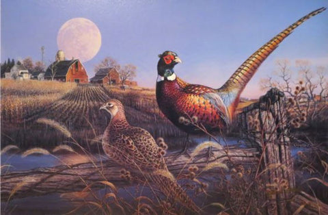 Meger, Harvest Moon Pheasant Farm Art Print S/N 24 x 16