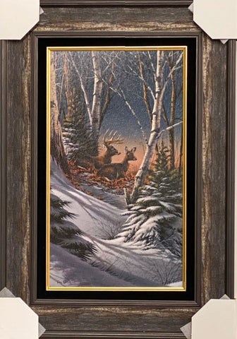 Redlin, Evening with Friends Deer Cabin Art Print-Framed 19 x 28