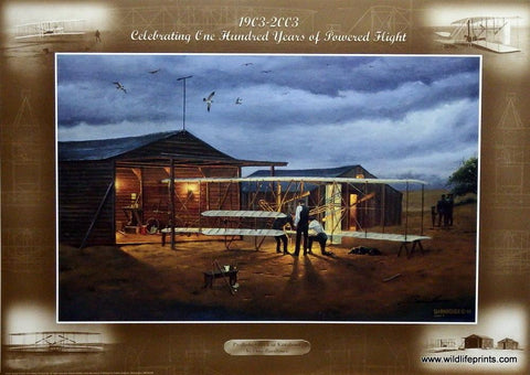 Dave Barnhouse Preflight Check At Kitty Hawk - 22"x14"- Open Edition