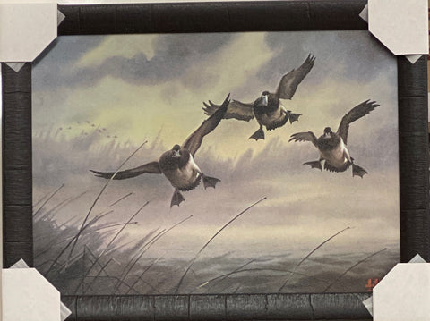 Les Kouba Big BIlls Barrellin In Duck Hunting Art Print-Framed 26 x 19.5
