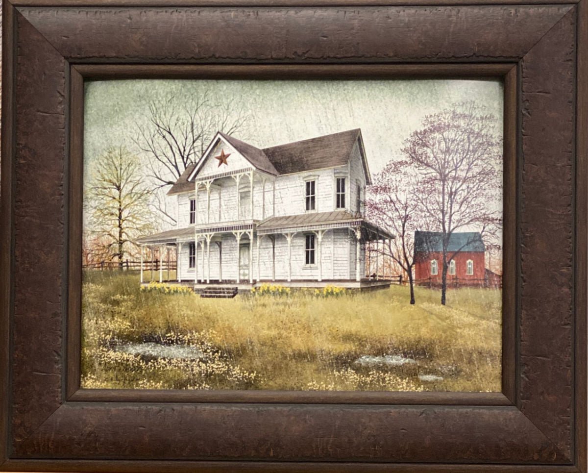 Billy Jacobs April Showers Farm Country Art Print-Framed