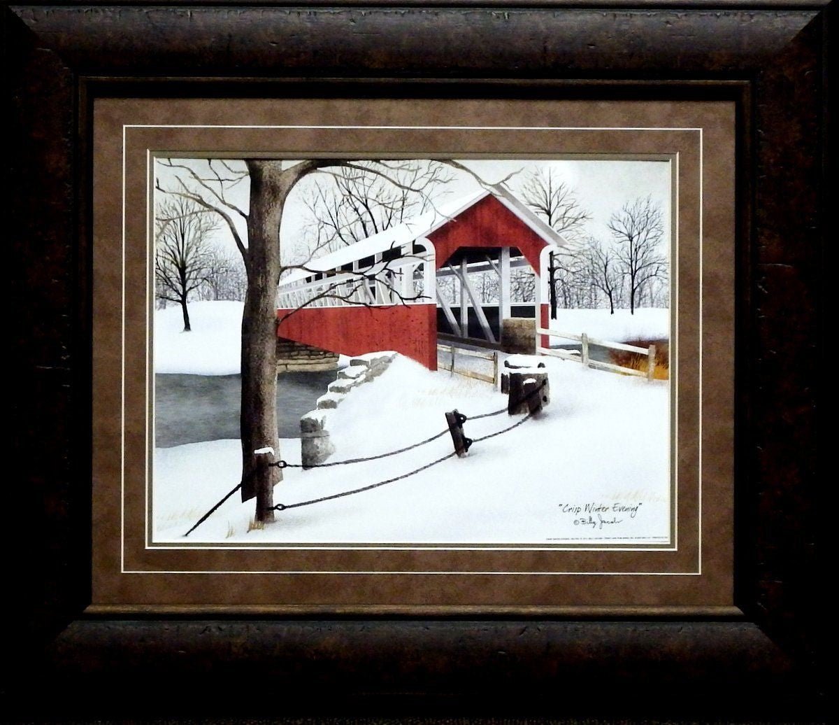 Billy Jacobs Crisp Winter Evening-Framed