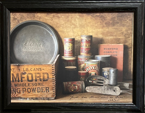 Billy Jacobs Just Like Mama Used to back Kitchen Nostalgic Cooking  Art Print-Framed 18.5 x 14.5