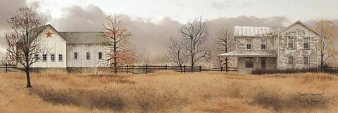 Billy Jacobs Peaceful Homestead Art Print 36 x 12