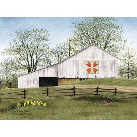 Billy Jacobs tulip Quilt block barn Art Print