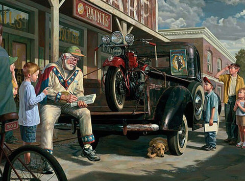 Bob Byerley The Daredevil Motorcycle S/N Art Print with cert 30 x 24