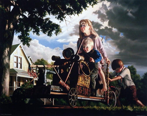Bob Byerley Up and Over - 23"x19"- Signed and Numbered