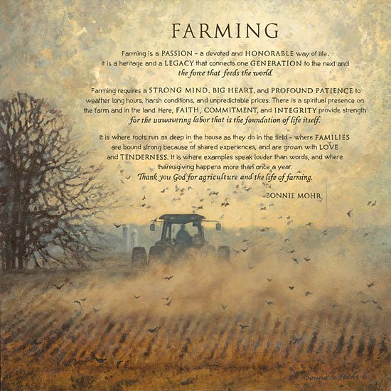 Bonnie Mohr Farming Country Art Print-18 x 18