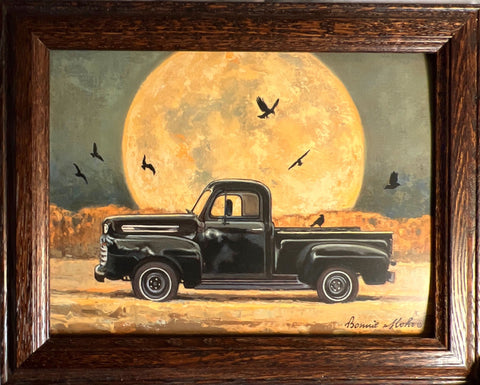Bonnie Mohr Harvest Moon Decorator Art Print-Framed 14.5 x 11.5