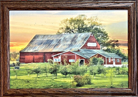 Lori Deiter Jacksons Orchard Apple Farm Barn Art Print-Framed 20.5 x 14.5