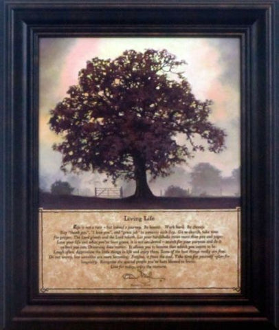 Bonnie Mohr Living Life Tree inspirational Framed Art Print  10 x 12